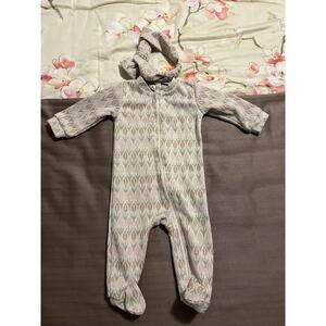 Tulips Pink And Orange With Headband Pajamas, Snug Sleeper Snug Size 0-3 Months